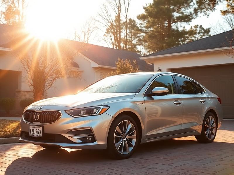 Silver sedan parked in a sun-drenched Fairburn driveway